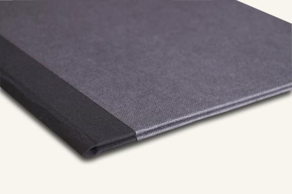 Notenmappe Orchester 35 x 27 cm, anthrazit, Leinen schwarz